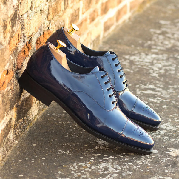 Cobalt Blue Goodyear Welted Medallion Oxford