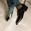 Black Goodyear Welted Double Monk Strap