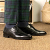 Black Goodyear Welted Saddle Oxford