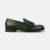 Forest Green Leather Loafers