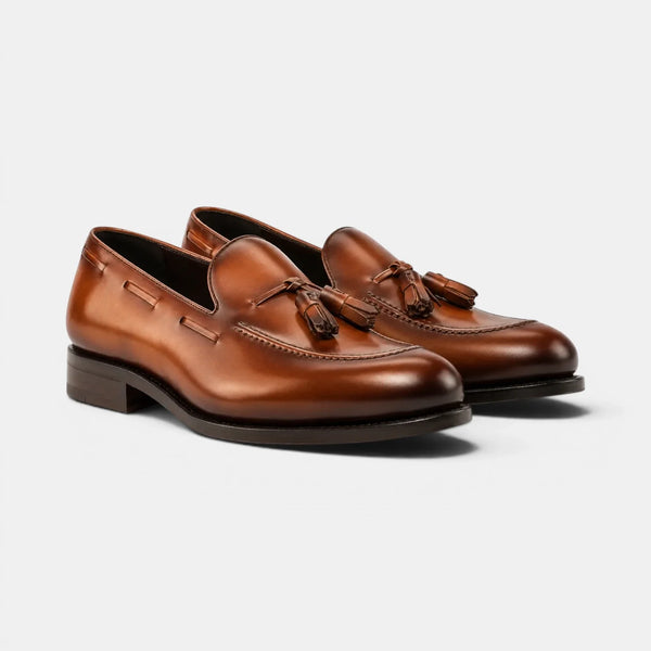 Cognac Leather Loafers