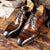 Men's Brown Patina Alligator Leather Oxford Shoes