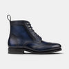 Navy Blue Military Brogue Boots