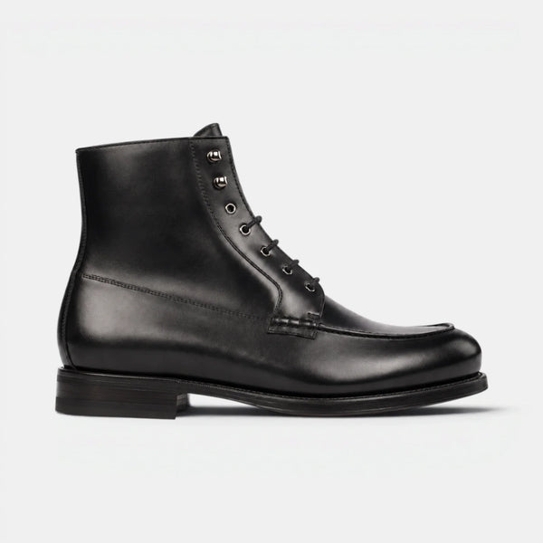 Black Moc Toe Boots