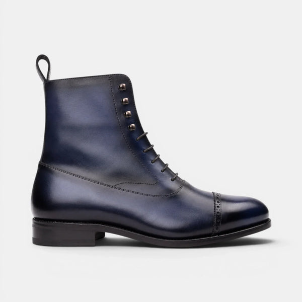 Navy Blue Balmoral Boots