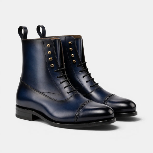 Navy Blue Balmoral Boots