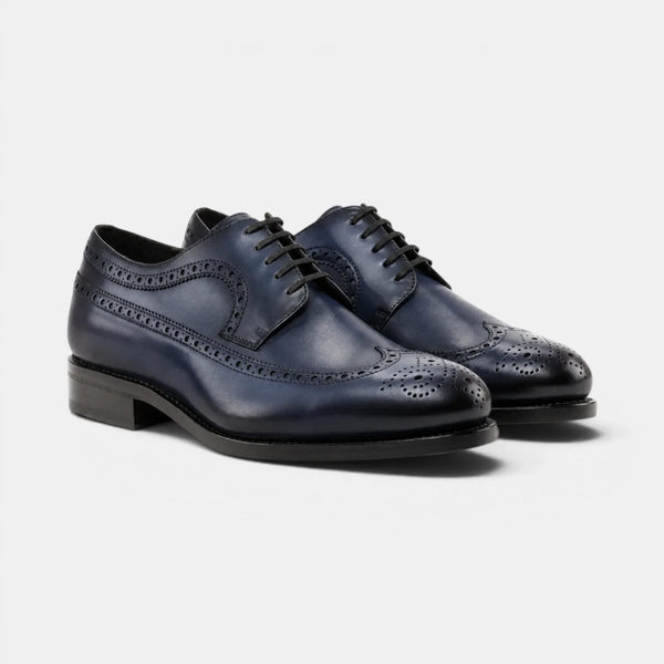 Navy Blue Longwing Blucher