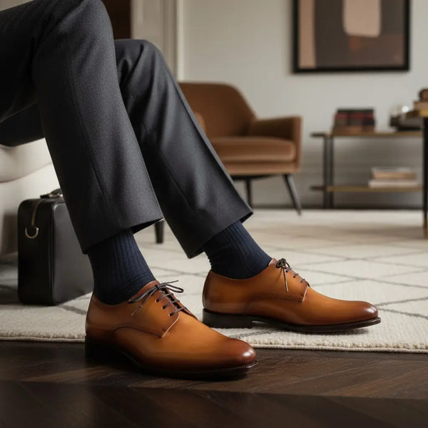 Tan Plain Derby