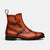 Cognac Zip Buckle Boots