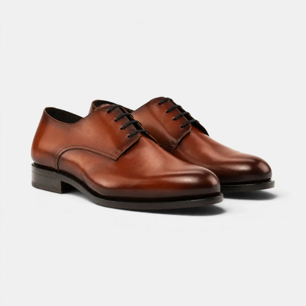 Cognac Plain Derby