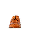 Men's elegant vintage tan derby in woven leather