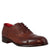 Men's elegant dark brown oxford in leather and red lining