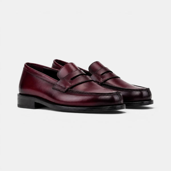 Burgundy Penny Loafers