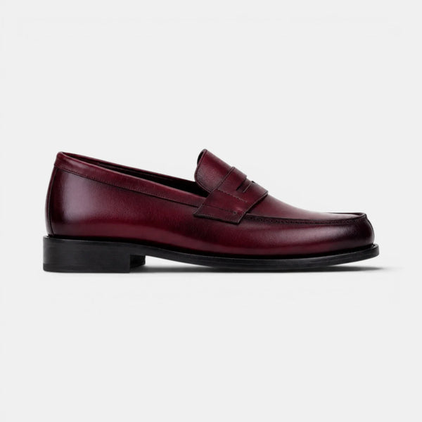 Burgundy Penny Loafers
