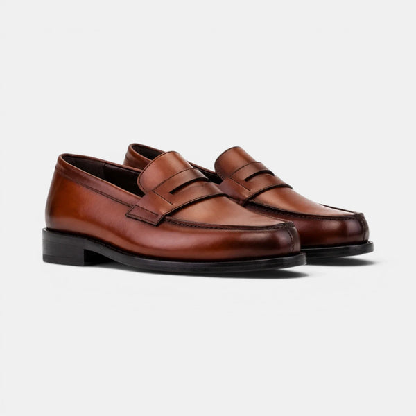 Cognac Penny Loafers