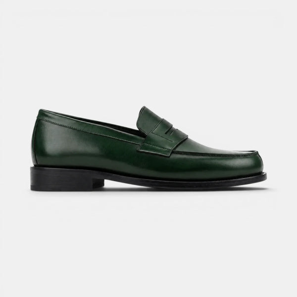 Forest Green Penny Loafers