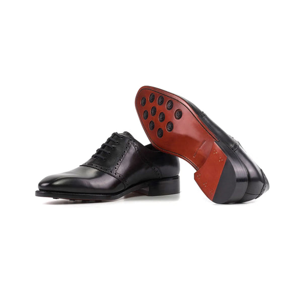 Black Goodyear Welted Saddle Oxford
