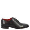 Handmade men's lace-up shoes in black leather with laces