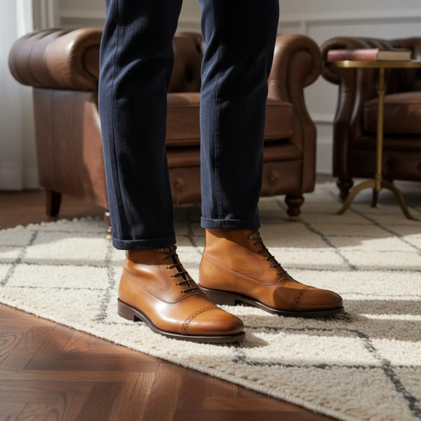 Tan Balmoral Boots