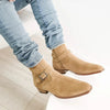 Men's Beige Suede Ankle High Jodhpur Boots