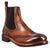 Men's candy chelsea boot in washed leather, dark tan colo
