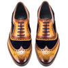 Wingtip Brogue Oxford- Navy Suede