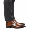 Handmade Men's Brown Leather Ankle High Chukka Boots