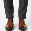 Handmade Men's Brown Leather Ankle High Chukka Boots