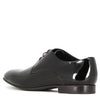 Elegant men's derby in shiny black leather