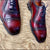 Men's Burgundy Patina Leather Oxford Shoes